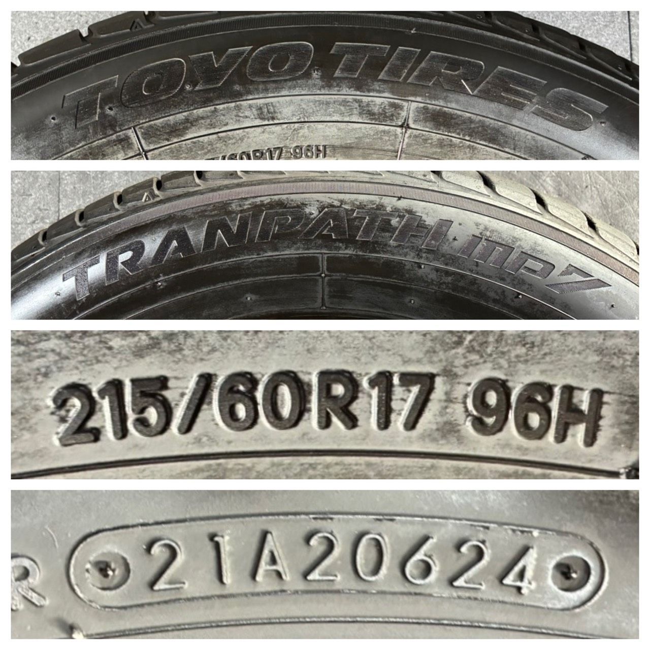 2024年製 約9.8分山 トーヨータイヤ TOYO TIRES トランパス TRANPATH