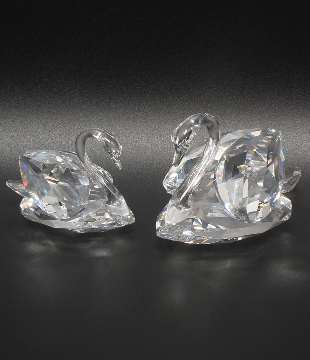スワロフスキー 置物 オブジェ スワン 2点セット SWAROVSKI - メルカリ