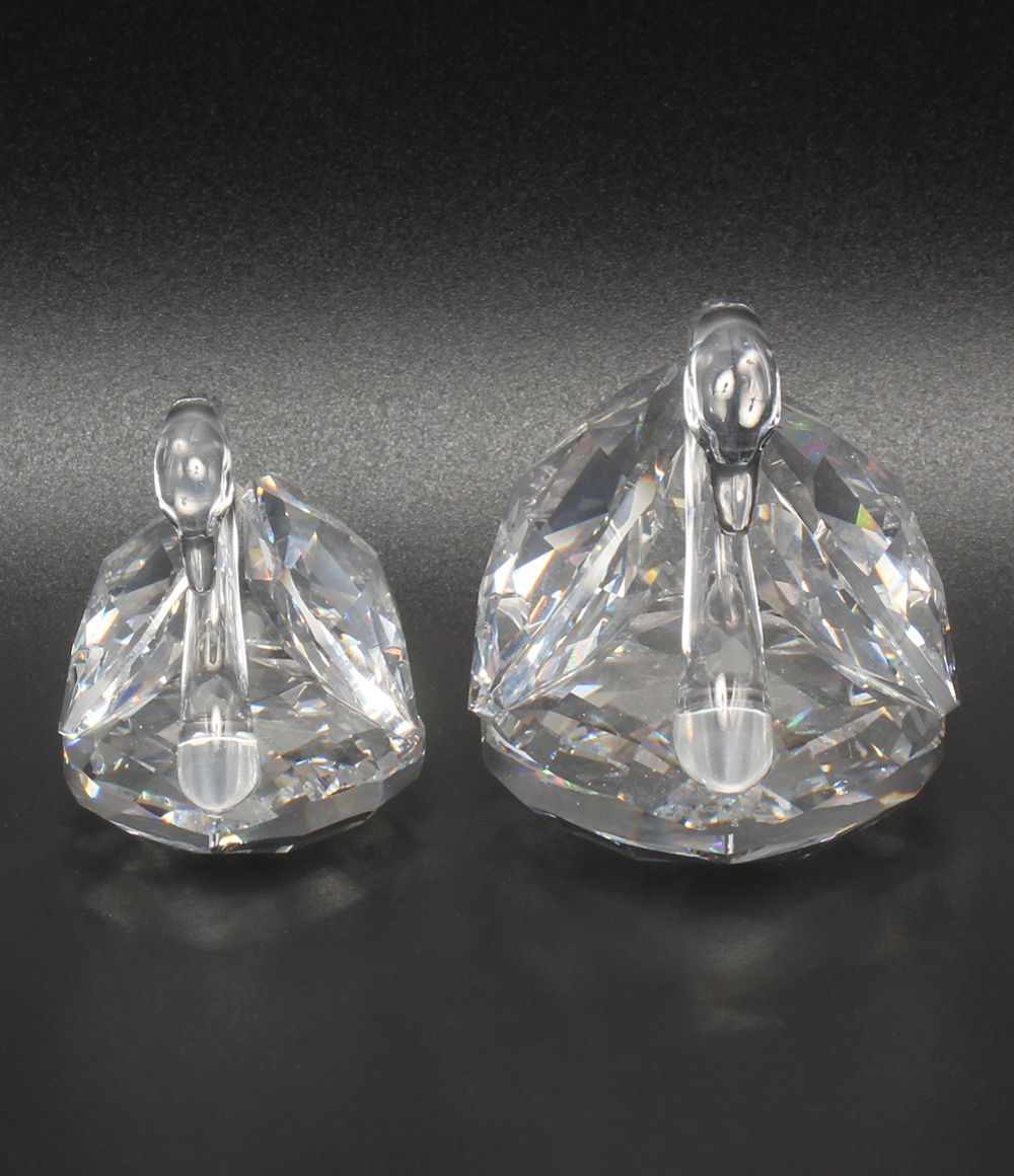 スワロフスキー 置物 オブジェ スワン 2点セット SWAROVSKI - メルカリ