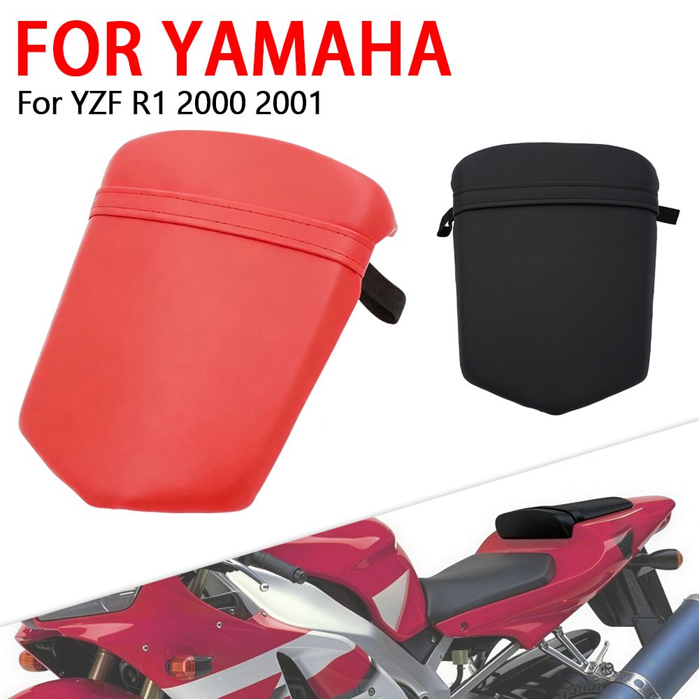 ヤマハ YZF R1 2000-2001 用 リアピリオン助手席シートクッション 黒赤
