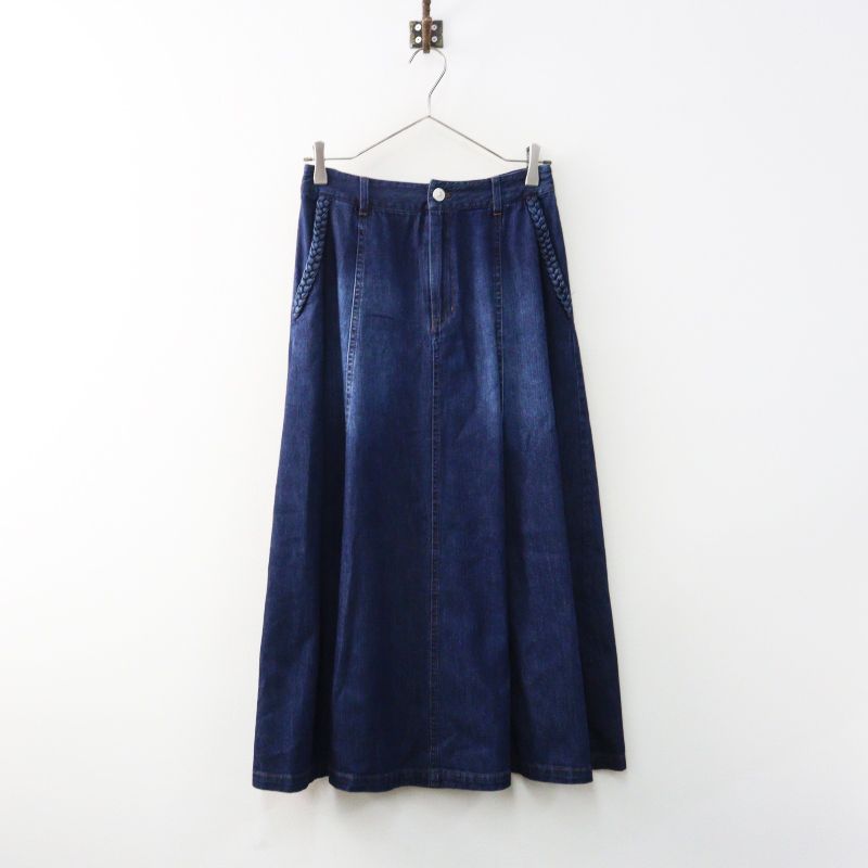 美品 定価39600円 インゲボルグ INGEBORG ムラ糸デニムスカート 3