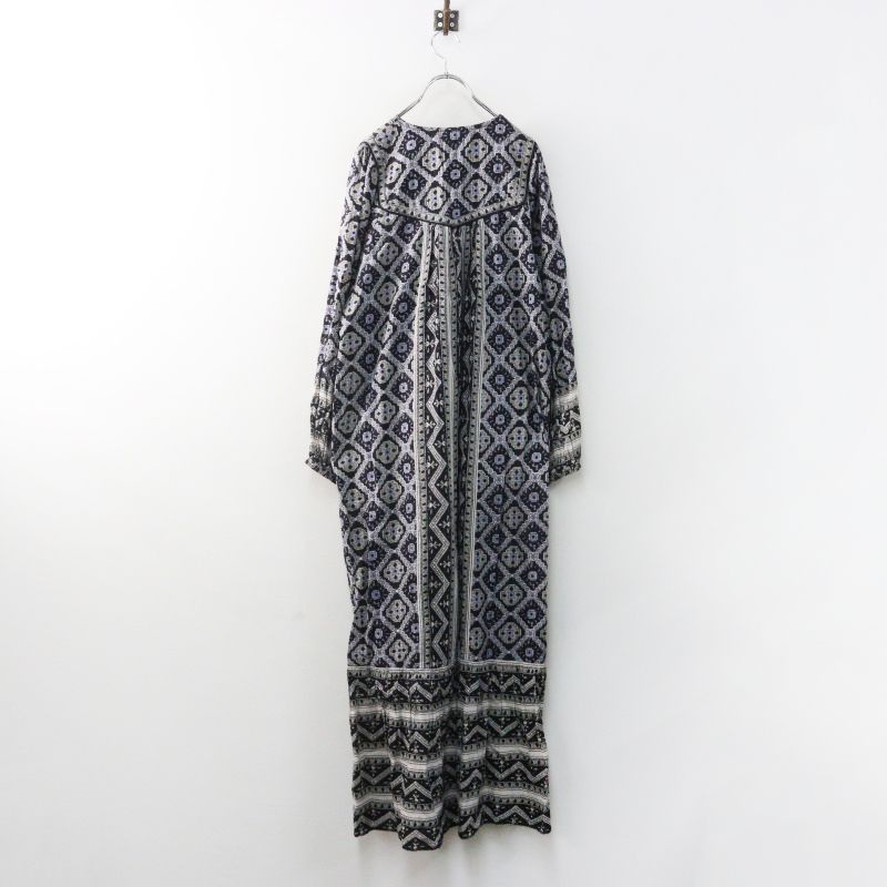 美品 サラマリカ Sara mallika Kareena Square Print Tassel Dress M