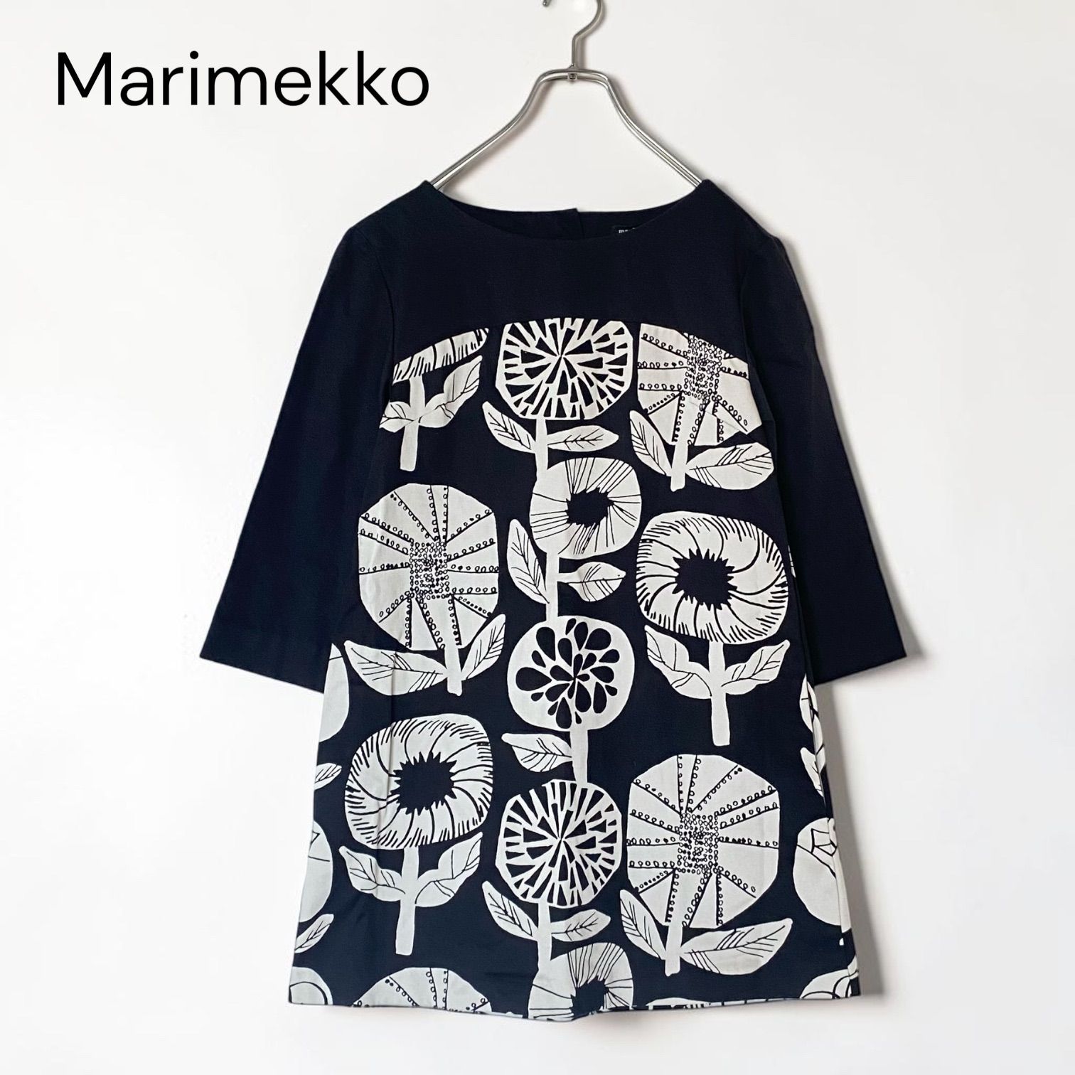 Marimekko マリメッコ Ella 花柄 七分袖 チュニック カットソー