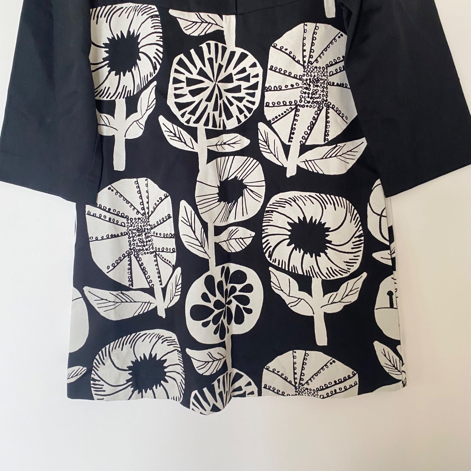 Marimekko マリメッコ Ella 花柄 七分袖 チュニック カットソー