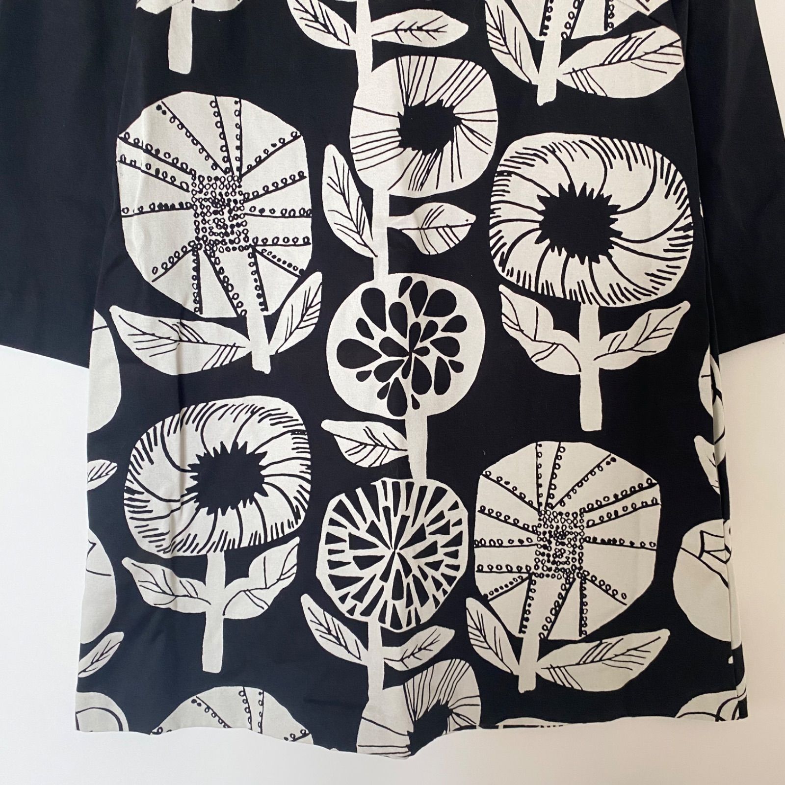Marimekko マリメッコ Ella 花柄 七分袖 チュニック カットソー