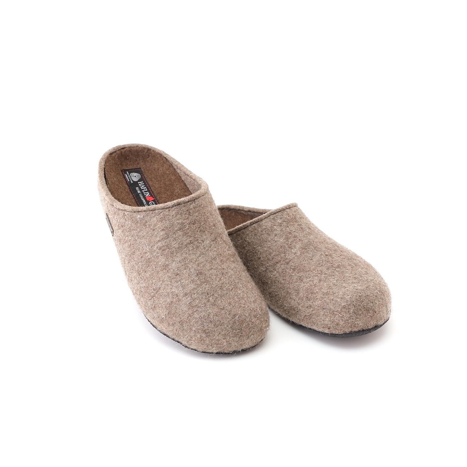 [HAFLINGER] ハフリンガー 7110 コルクソール 甲高幅広スリッパ 天然ウール ネイチャー 24㎝