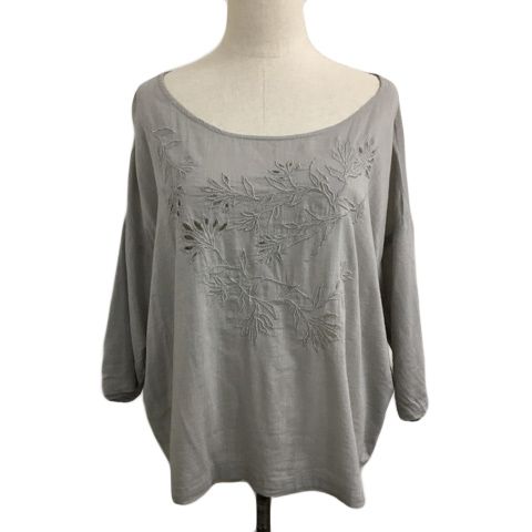 パドカレ pas de calais ブラウス シャツ プルオーバー ラウンドネック