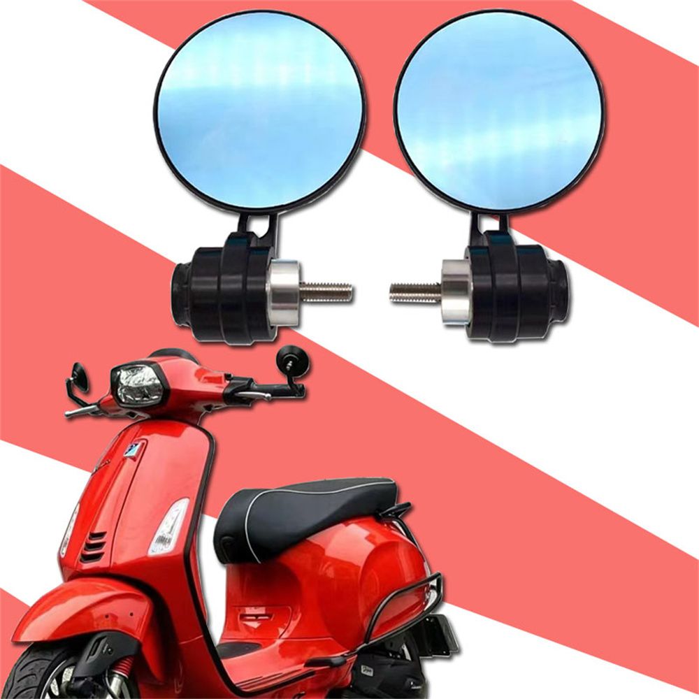 ベスパ GTS/GTV/Sprint/Primavera 用 ラウンドバックミラー CNCアルミ製