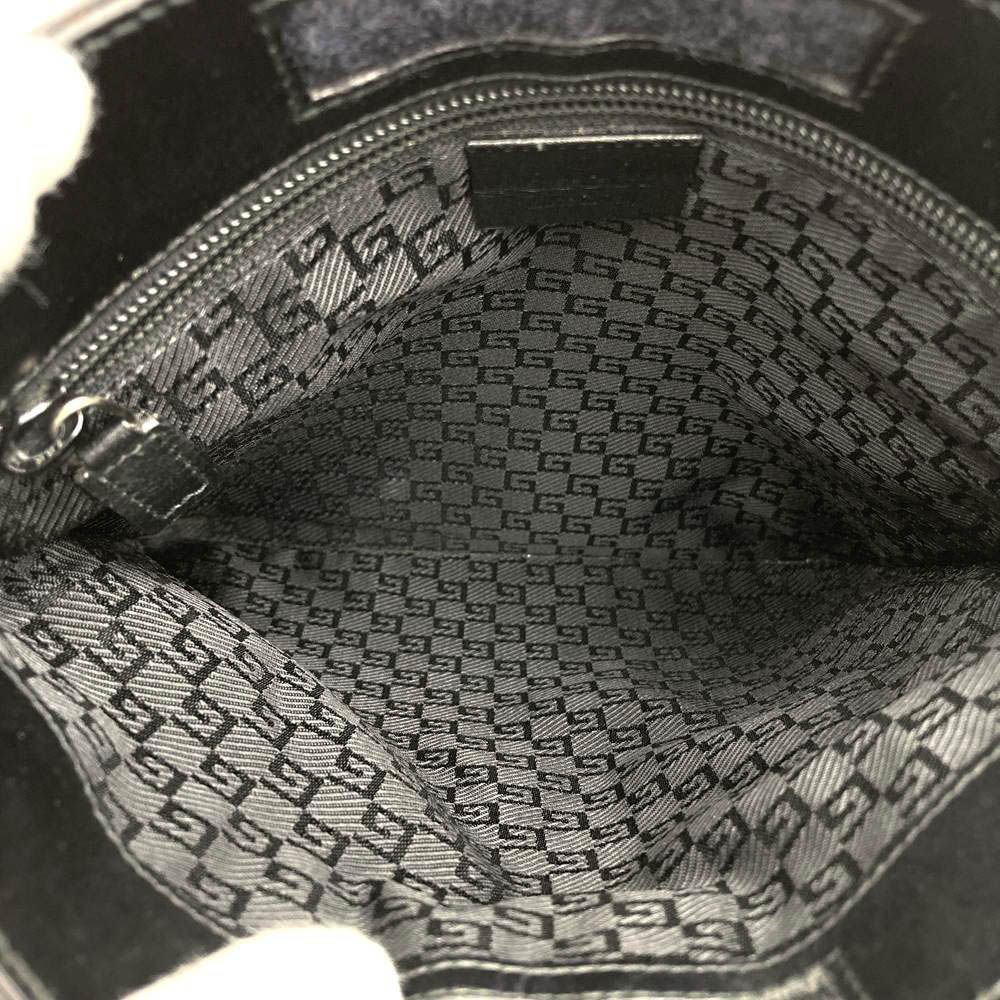 GUCCI グッチ 019 0348 ショルダーバッグ 斜め掛け ナイロン/レザー ブラック
