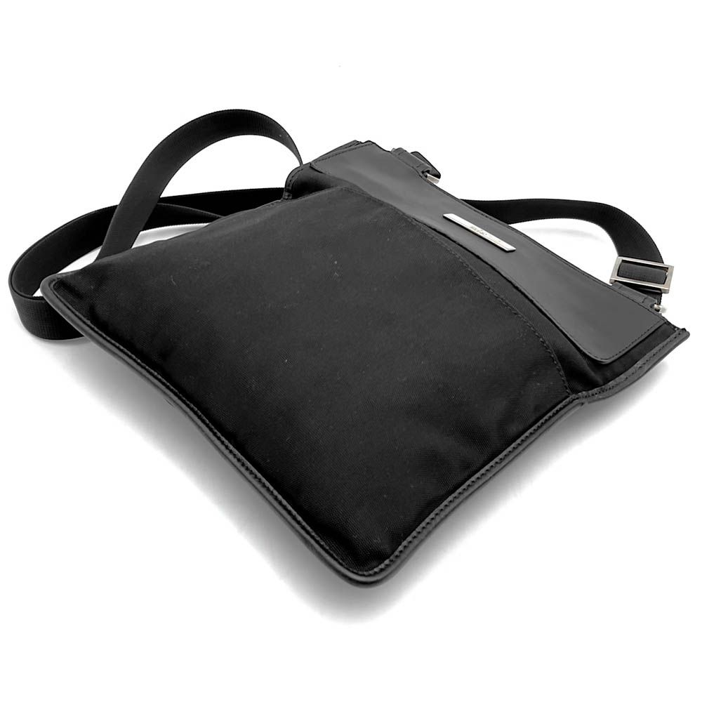 GUCCI グッチ 019 0348 ショルダーバッグ 斜め掛け ナイロン/レザー ブラック