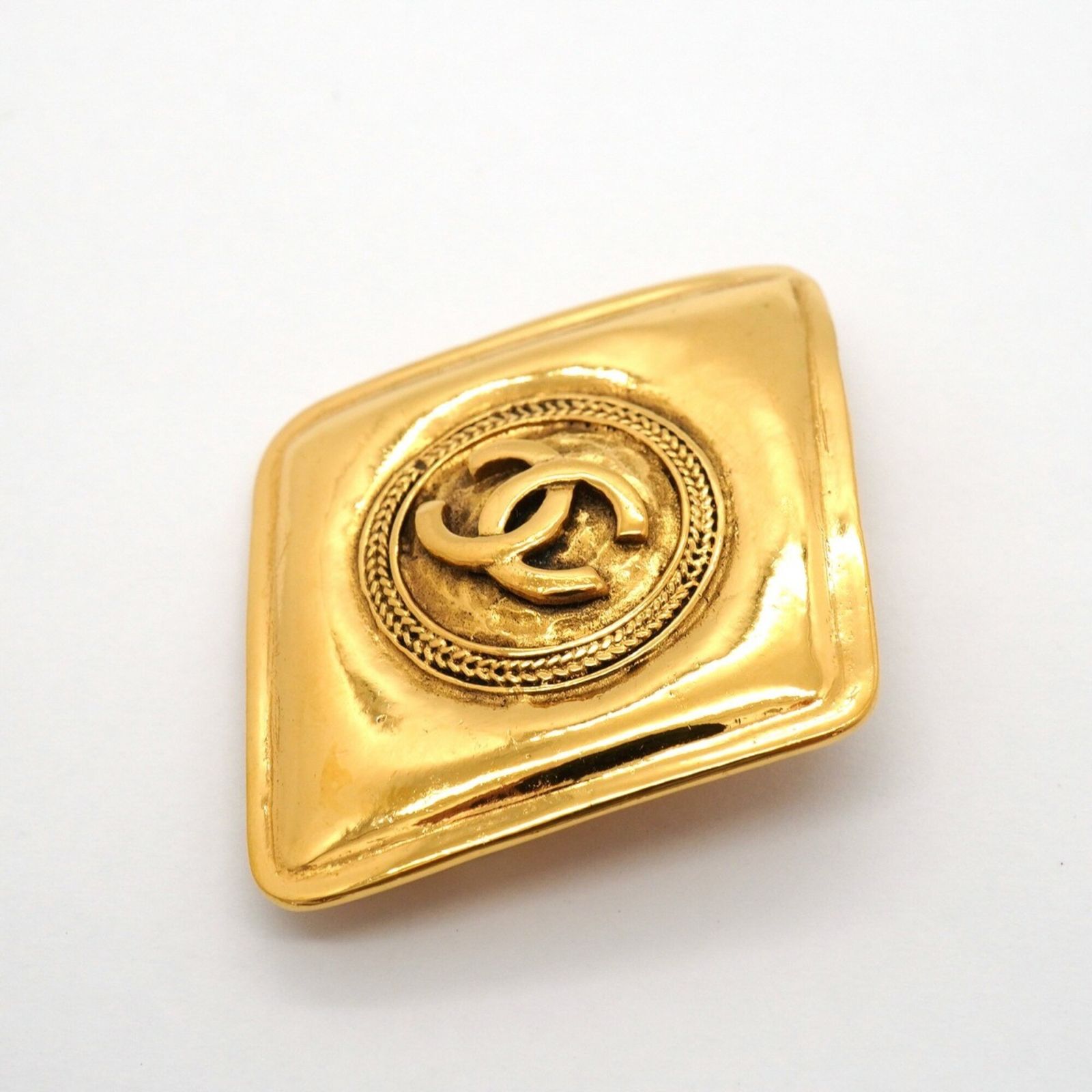 シャネル(Chanel) シャネル ブローチ ココマーク 菱形 GPメッキ