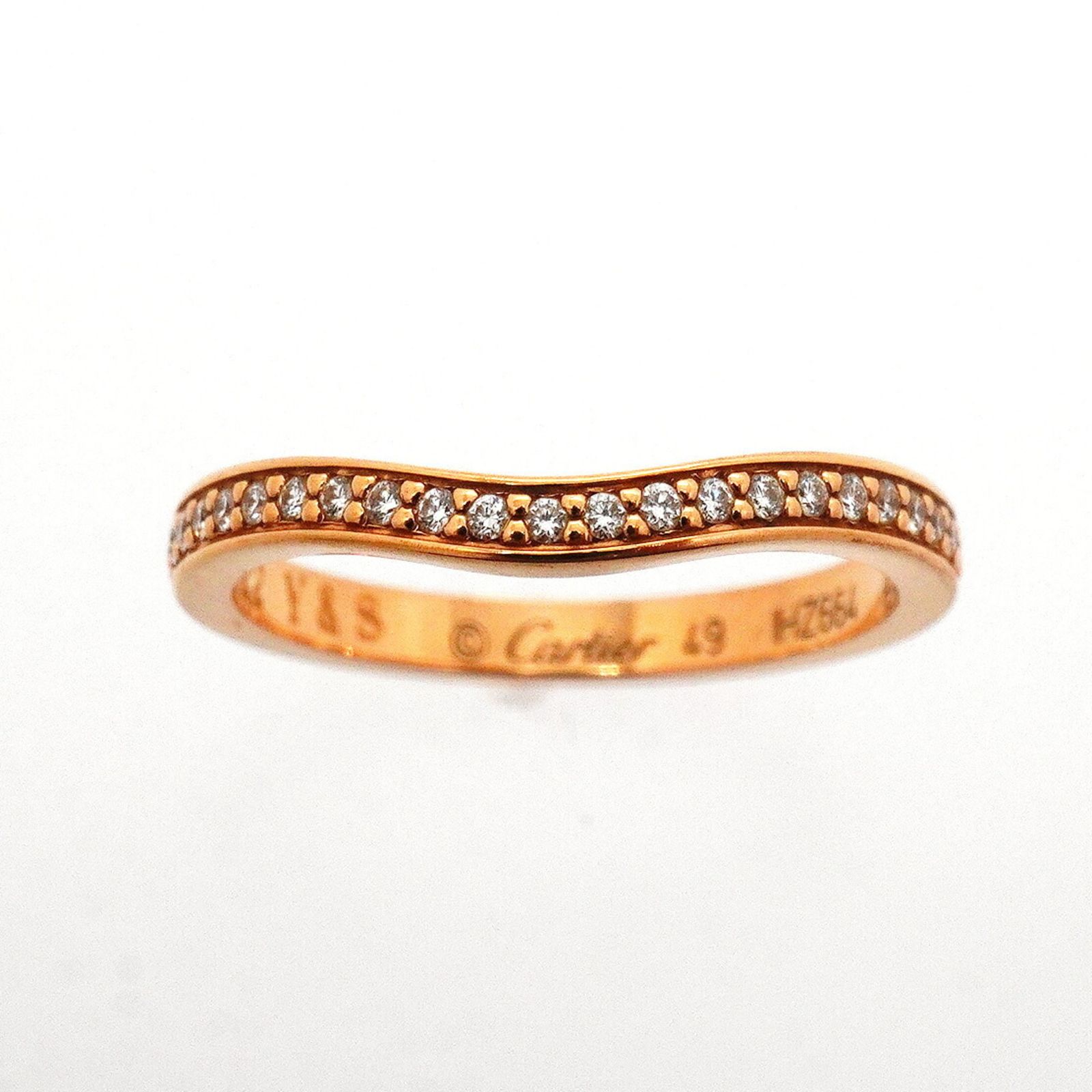 Cartier バレリーナ ハーフエタニティ リング 9号 ピンクゴールド カルティエ(Cartier) カルティエ リング バレリーナ ハーフエタニティ