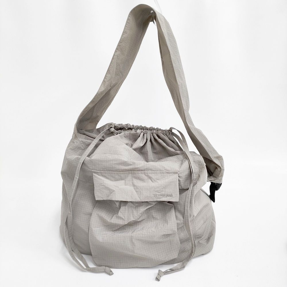 snow peak Ripstop Wrap Cross Bag 大容量 クロスバッグ 定価16500円 SB-26SU002 ショルダーバッグ 26SS グレージュ レディース スノーピーク【中古】6-0710G♪
