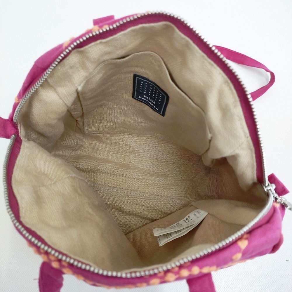 mina perhonen/BEAMS 別注 tambourine 刺繍 リネン コットン トート