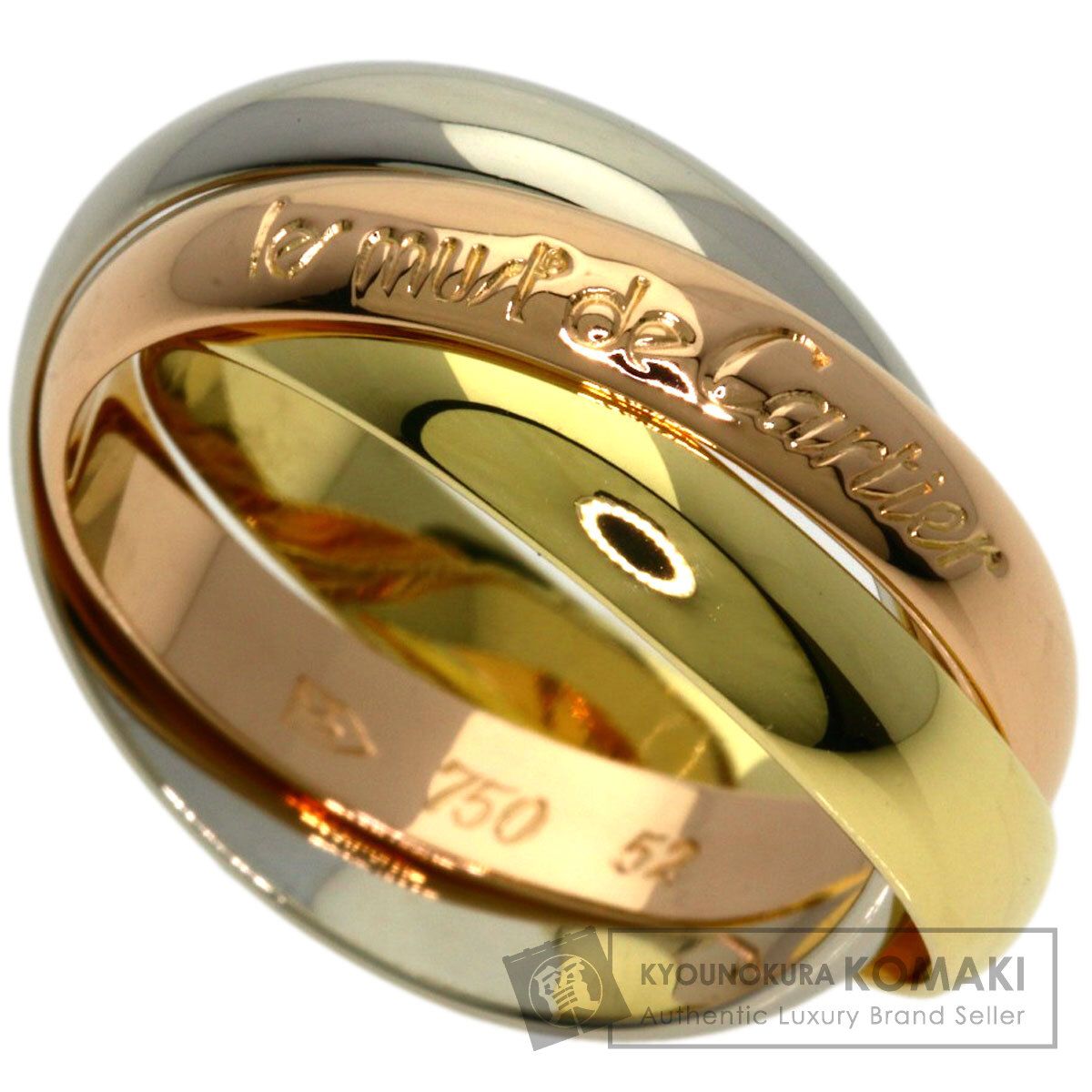 CARTIER カルティエ トリニティ #52 リング・指輪 K18YG K18WG