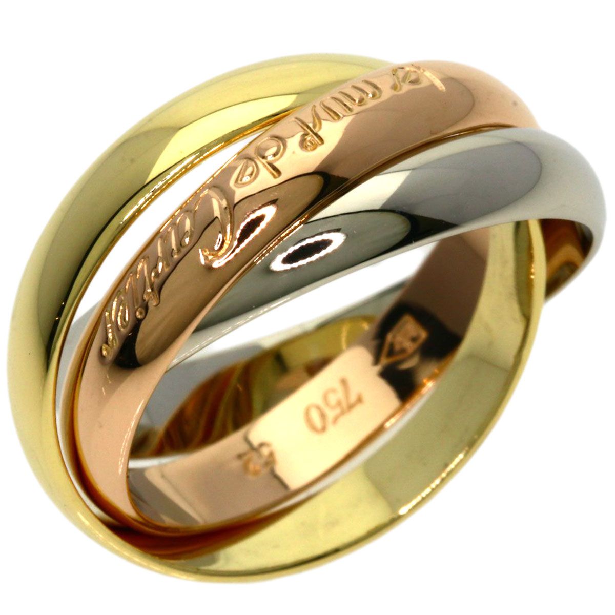 CARTIER カルティエ トリニティ #52 リング・指輪 K18YG K18WG
