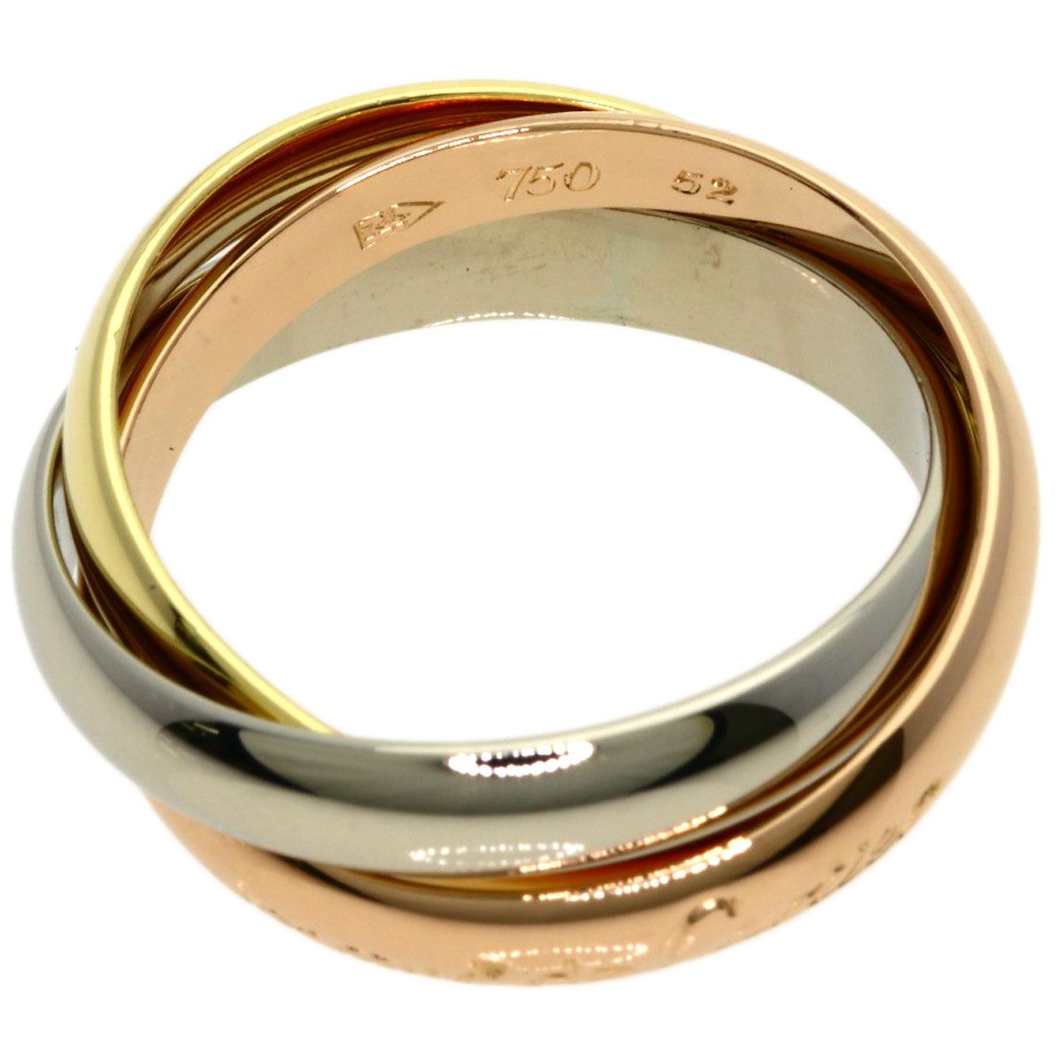 CARTIER カルティエ トリニティ #52 リング・指輪 K18YG K18WG