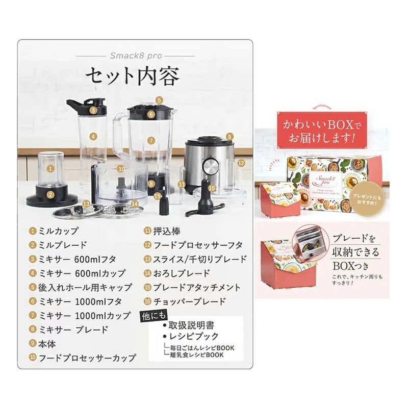 開封済・未使用品】イッティ スマック エイト プロ フードプロセッサー