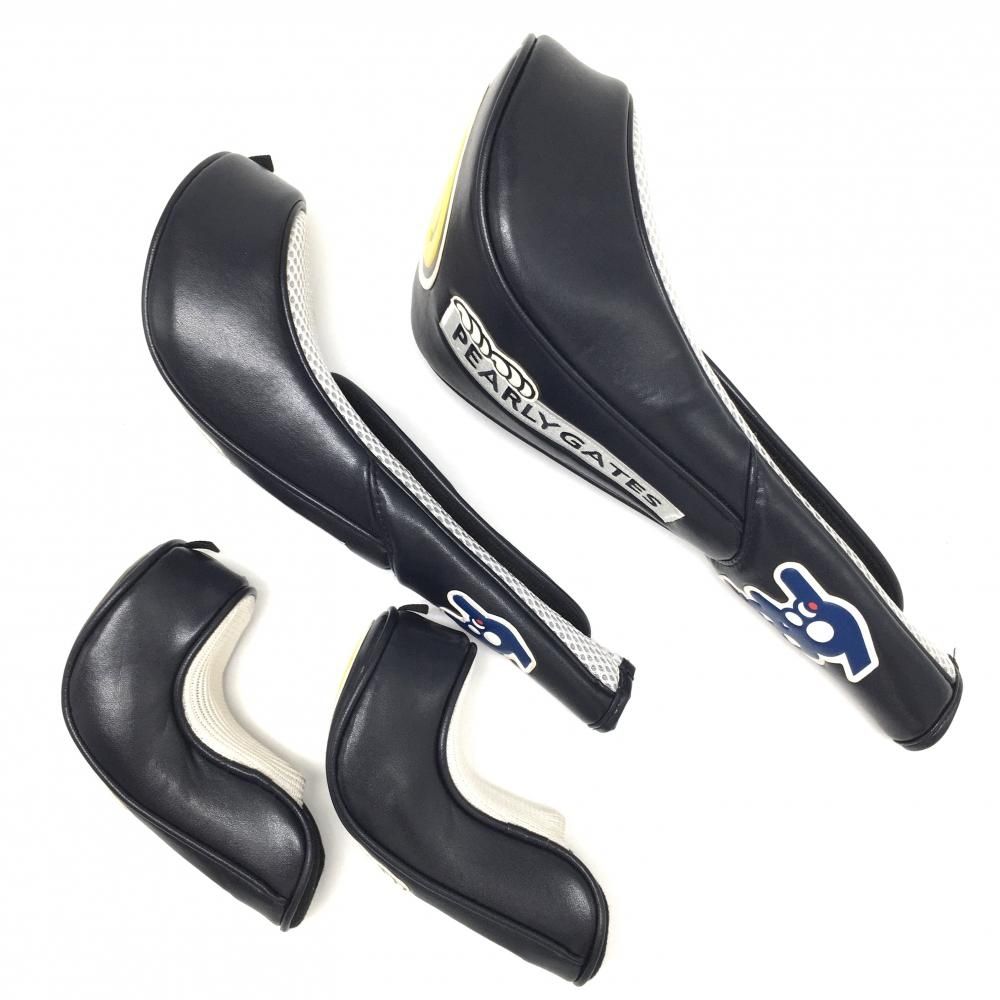 美品】パーリーゲイツ ヘッドカバー4点セット(DR FW UT×2) ダーク