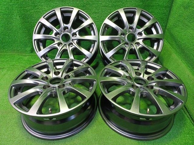 ユーロスピード F10 新品 ｾﾚﾅ ホイール アルミ ガンメタ 15インチ 6J 5穴 4本 114.3 +45