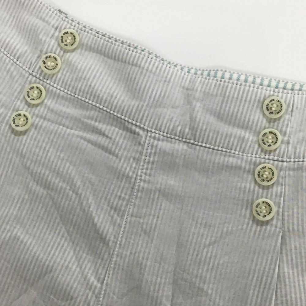 超美品】ゾーイ ショートパンツ 白×ライトグレー ストライプ コットン