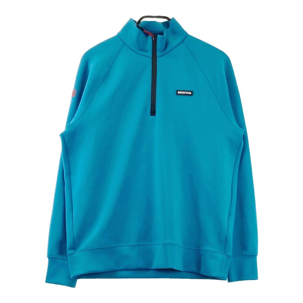サイズ：L BRIEFING GOLF ブリーフィング ハーフジップ長袖スウェット ブルー系 [240101741355] ゴルフウェア メンズ ストスト