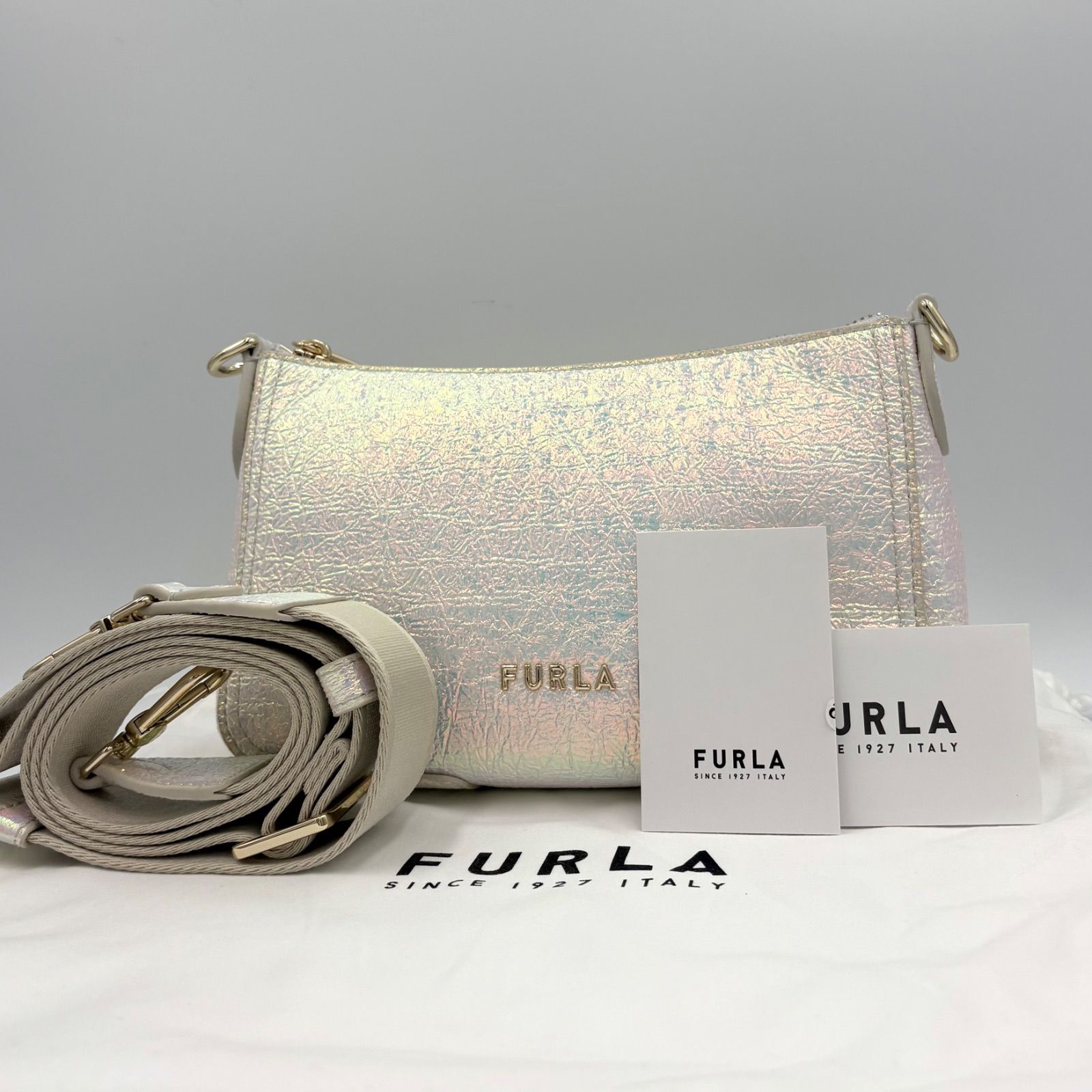 FURLA フルラ ATENA アテナ クロスボディ ショルダーバッグ オーロラ