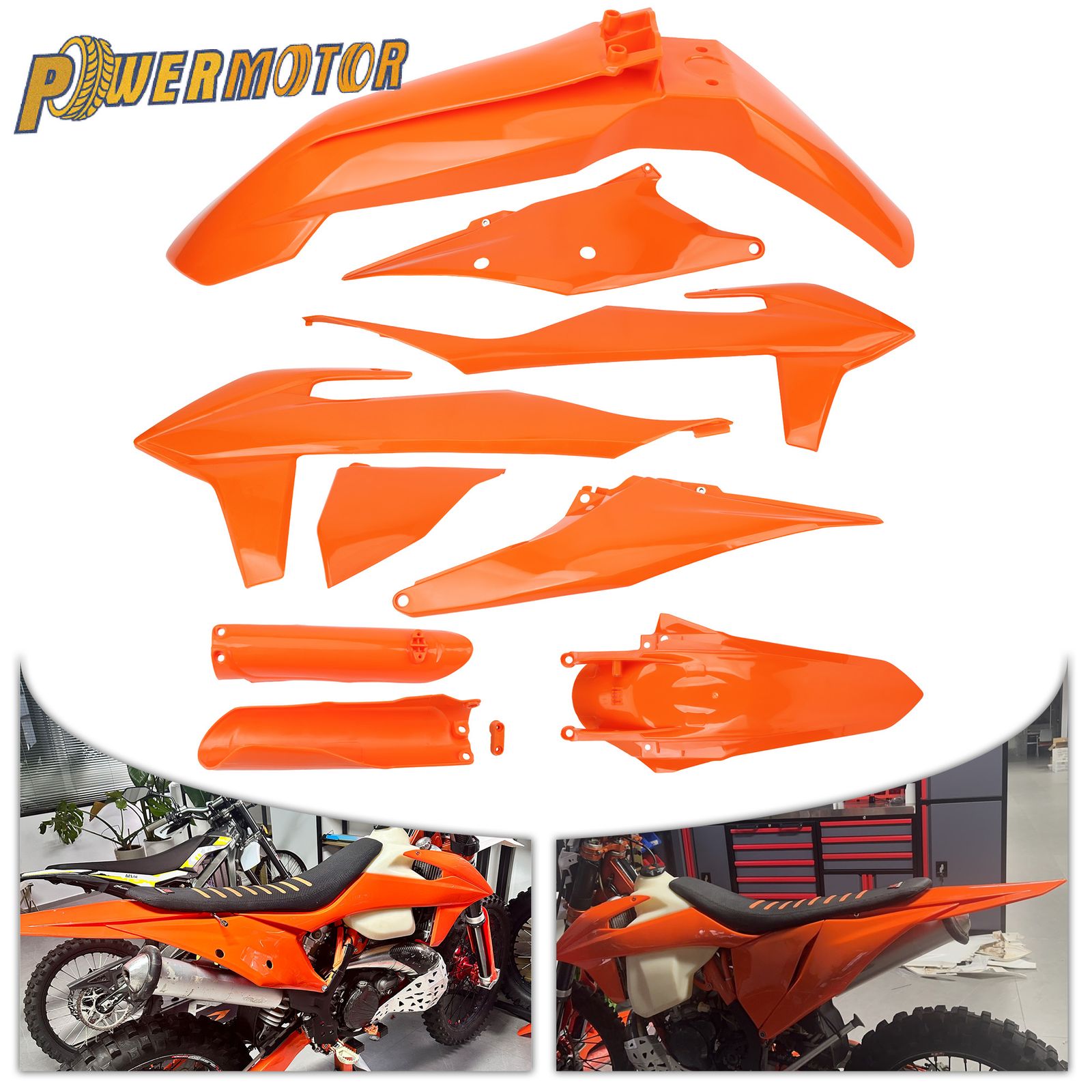 KTM EXC EXCF XC SXF 150/250/300/350/450/500 用 バイク車体プラスチック保護パーツキット