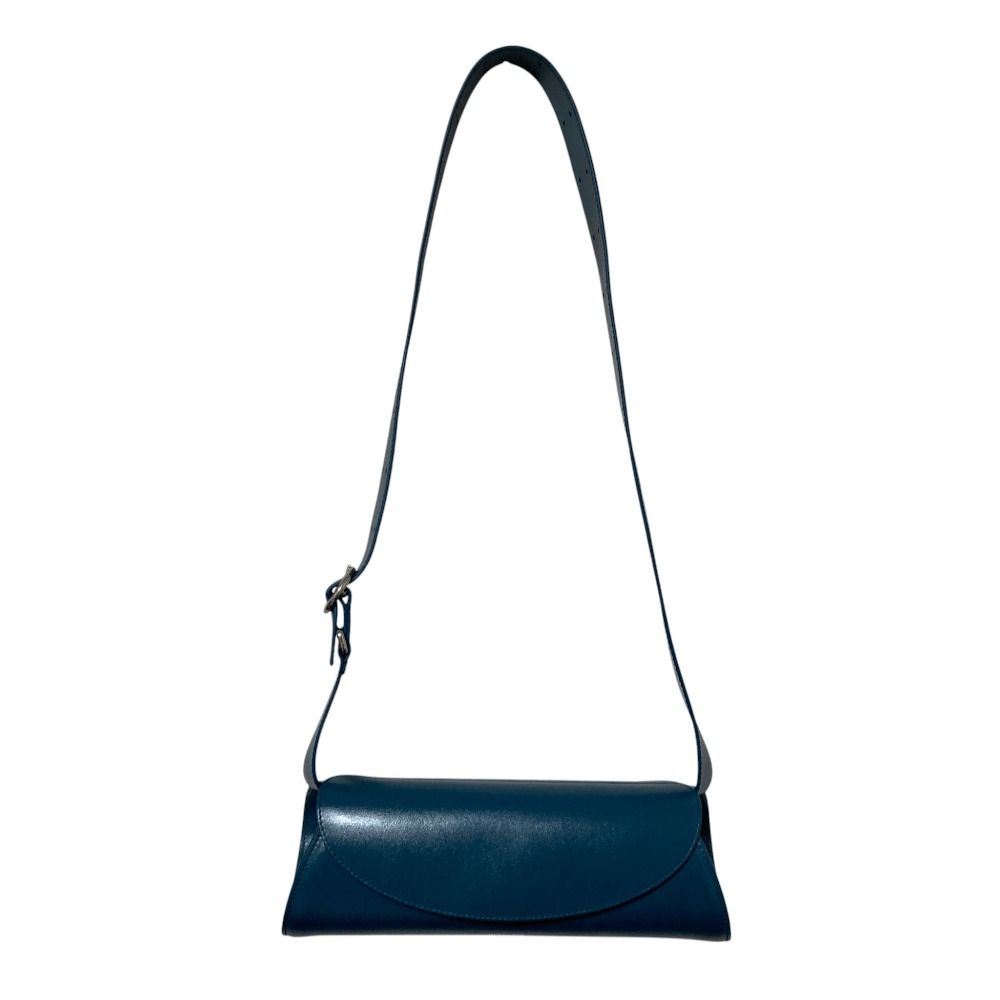 新品同様 JIL SANDER ジルサンダー カノーロ スモール レザー ショルダーバッグ J07WD0023 シーブルー レディース 古着 中古 USED 54,984円