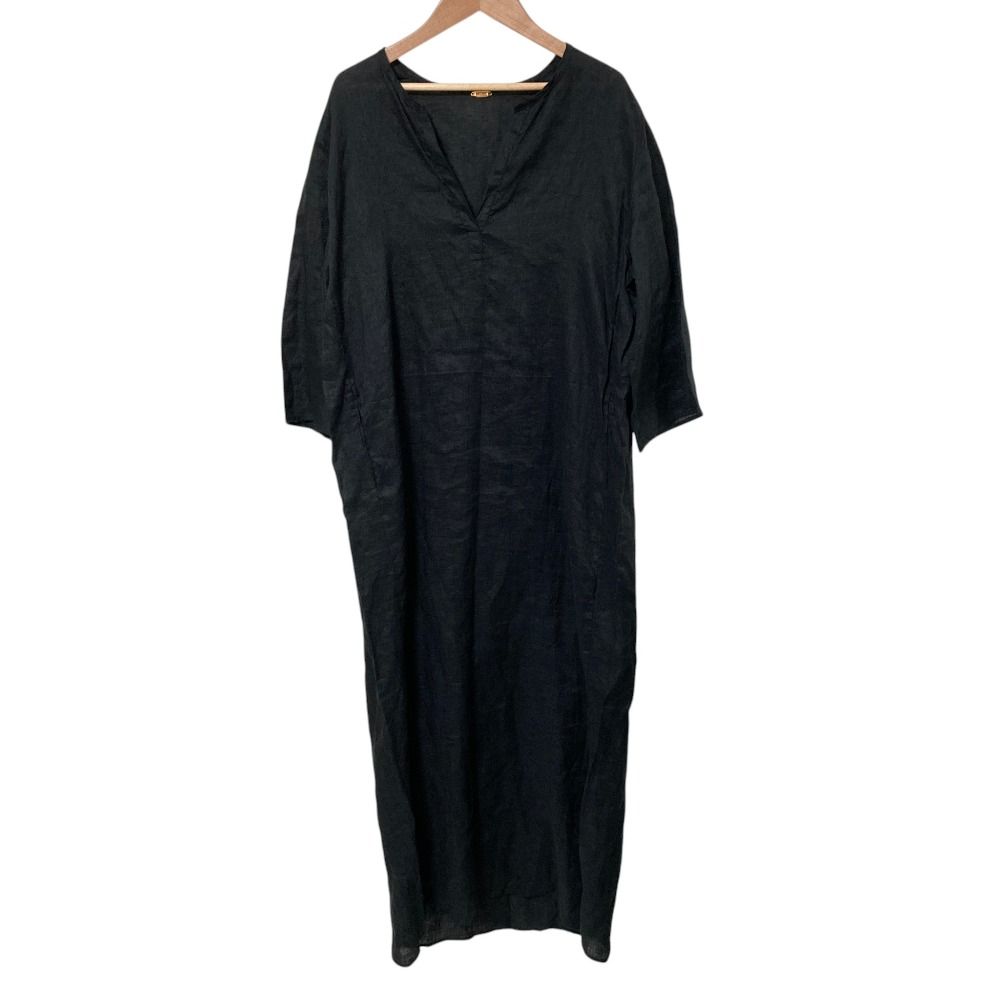 【美品】  MUSE de Deuxieme Classe / ミューズドゥーズィーエムクラス | 2024SS | ヴィンテージライク ロンT | F | ブラック | レディース 美品 MUSE de Deuxieme Classe ミューズ ドゥーズィエムクラス リネン