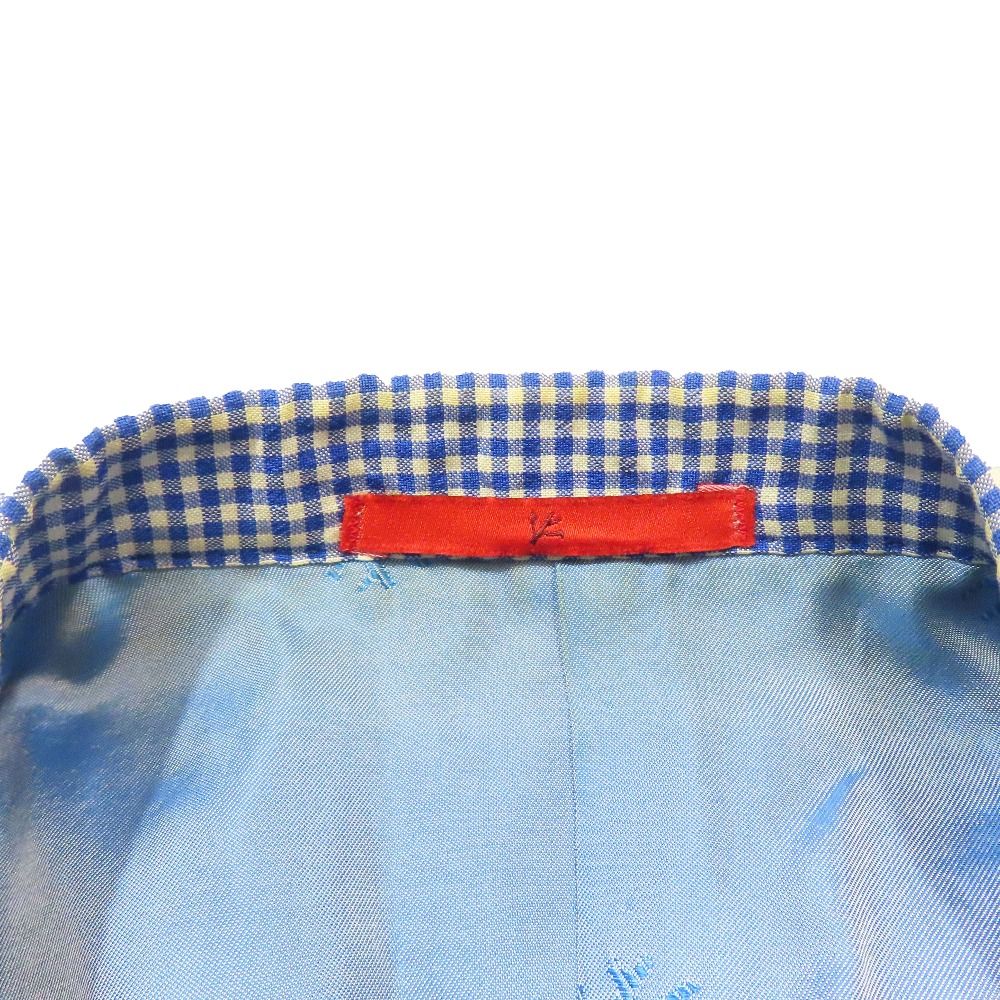 ISAIA イザイア ウール シルク混 ギンガムチェック 3B テーラード
