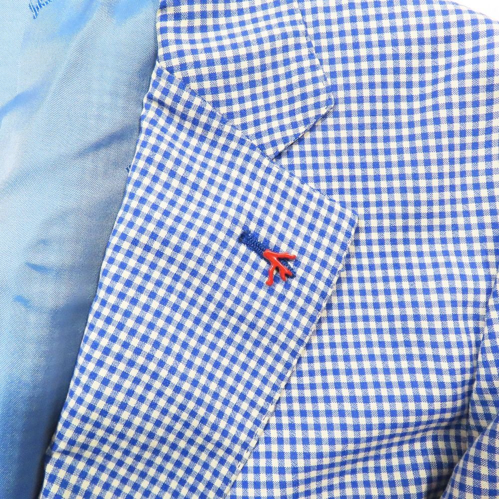 ISAIA イザイア ウール シルク混 ギンガムチェック 3B テーラード
