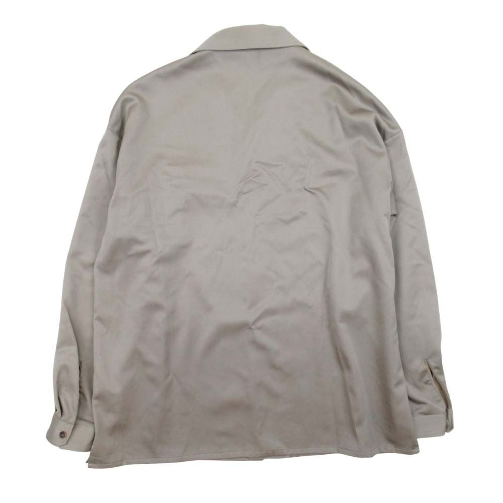 美品 THE RERACS ザリラクス 20aw オープンカラー ウールシャツ 開襟 長袖 トップス カットソー 46 グレージュ メンズ 古着 中古 USED 美品 THE RERACS ザリラクス 20aw オープンカラー ウールシャツ 開襟