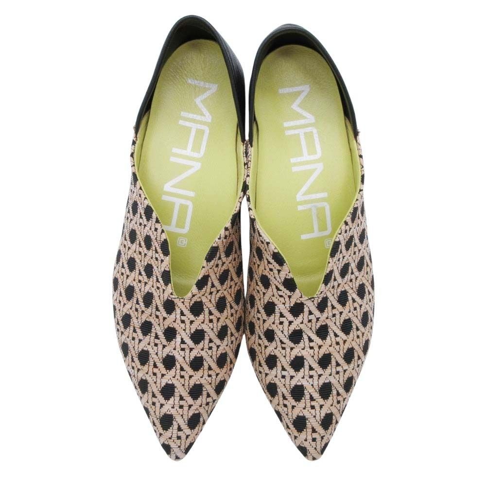 美品 MANA マナ ふかふかバブーシュ フラットシューズ U字カット