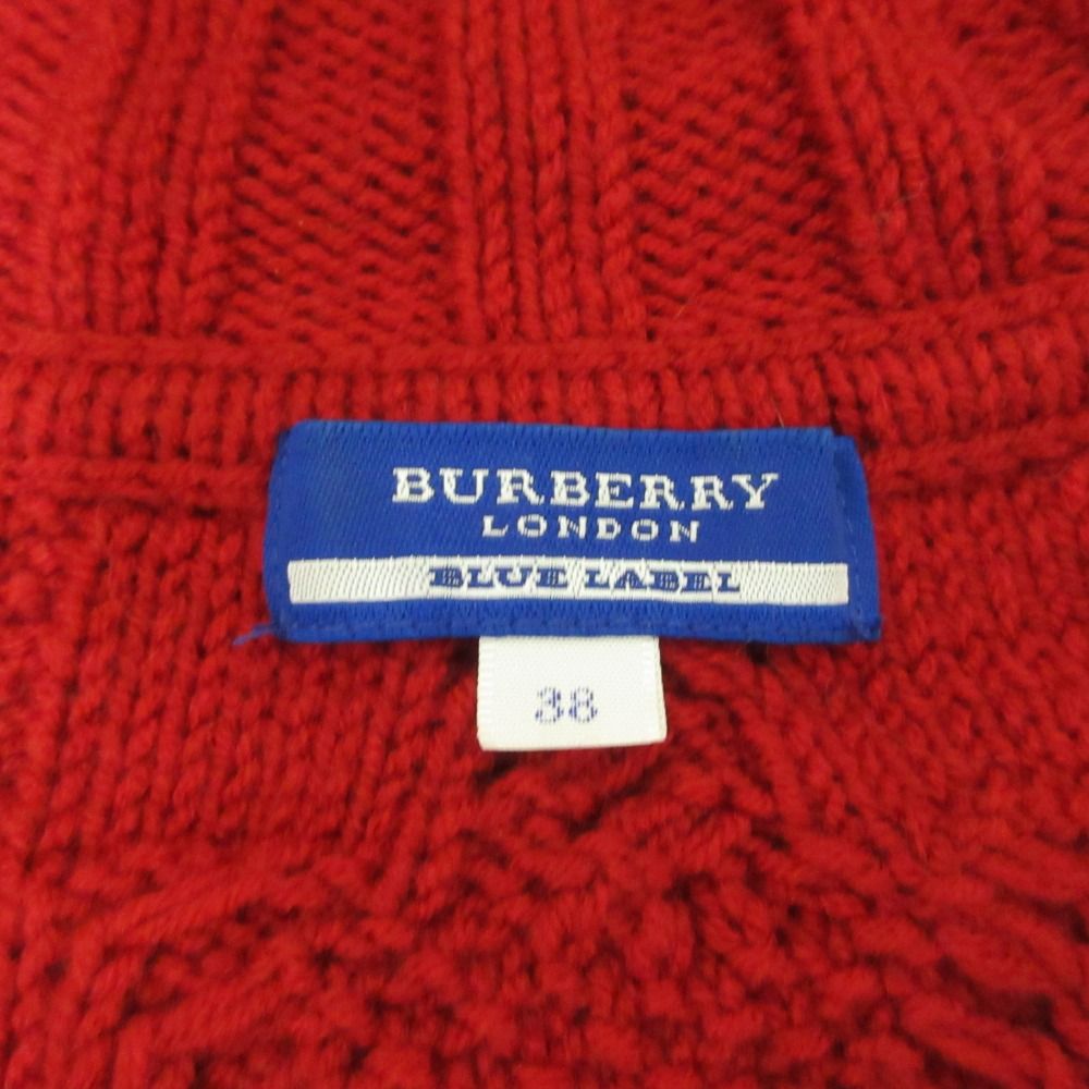 美品 BURBERRY BLUE LABEL バーバリーブルーレーベル ラクーンファー