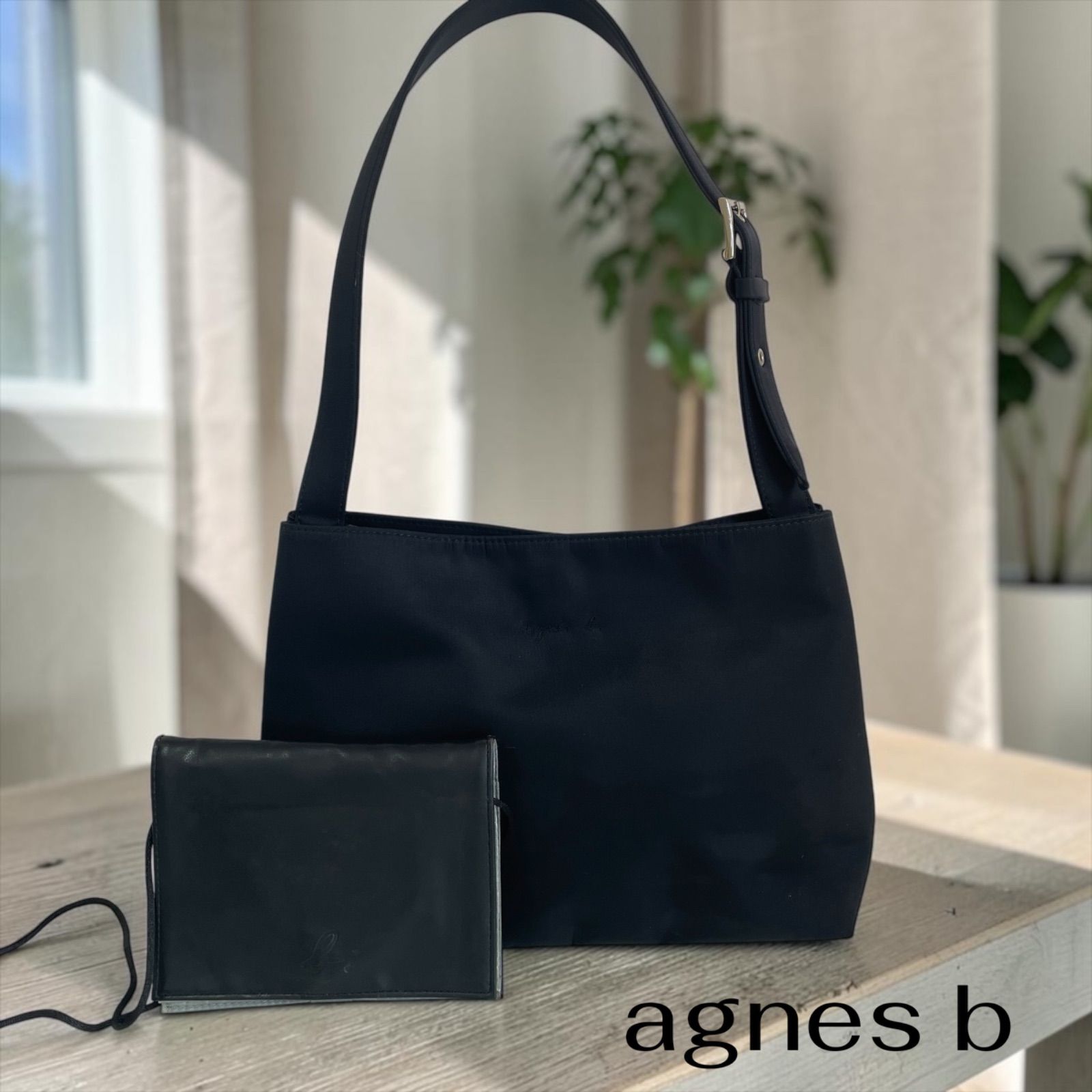 新品タグ付き✨agnes b. voyageショルダーバッグ 斜めがけ 軽量 黒 agnes b. VOYAGE ショルダーバッグ ブラック ポシェット付き - メルカリ