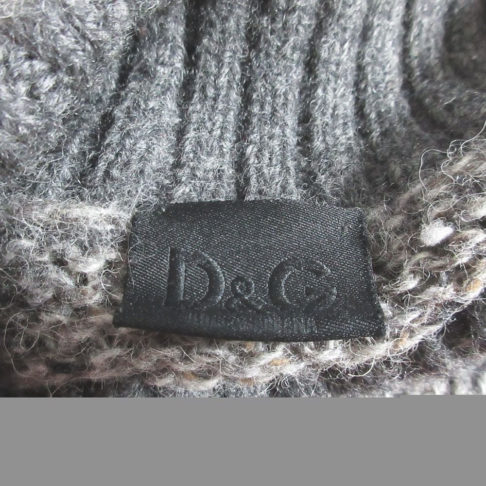 美品 D&G ディーアンドジー ドルチェ&ガッバーナ アルパカウール タートルネック ローゲージニットセーター サイズ34/48 グレー メンズ 古着 中古 USED 美品 D&G ディーアンドジー ドルチェ&ガッバーナ アルパカウール