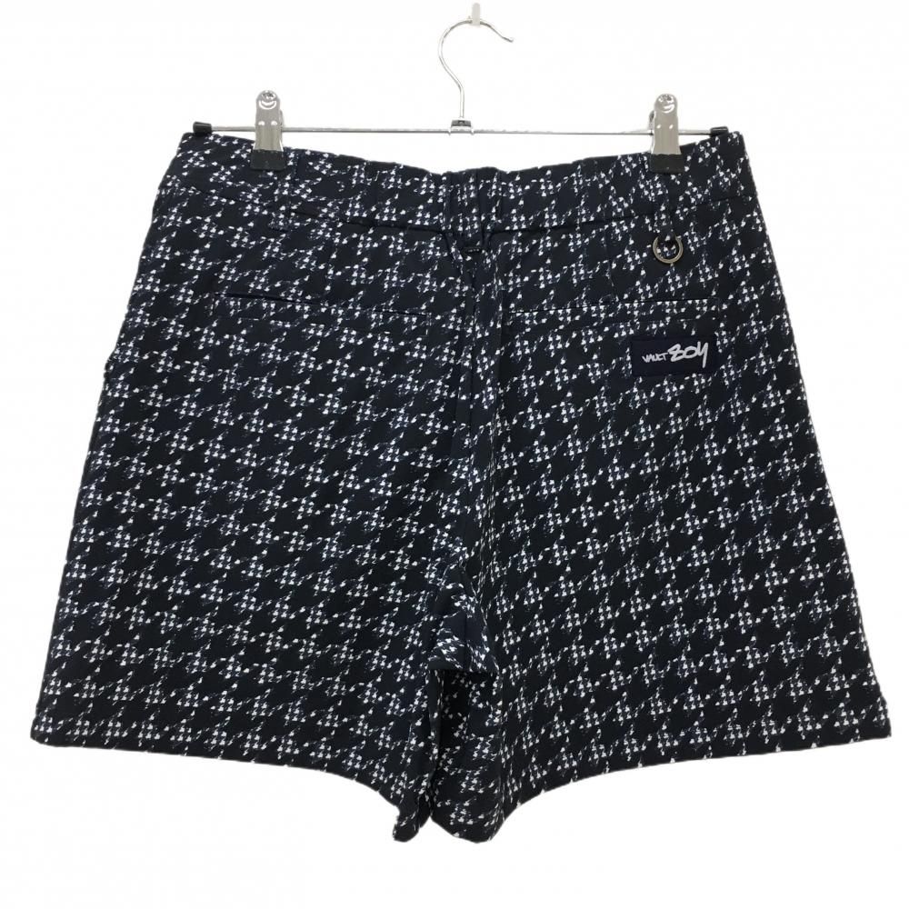 超美品】ゾーイ ショートパンツ ネイビー×白 総柄 千鳥格子風