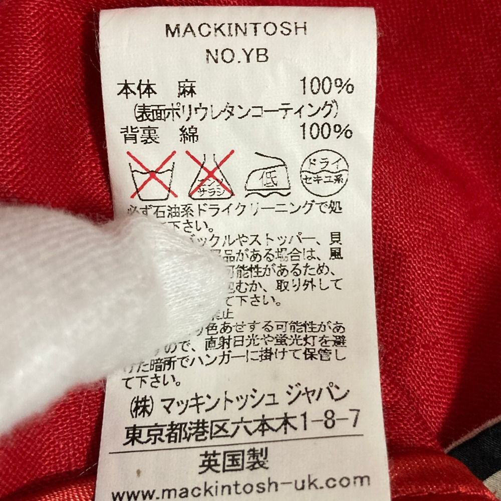 MACKINTOSH マッキントッシュ フード付き リネンコート サイズ34 