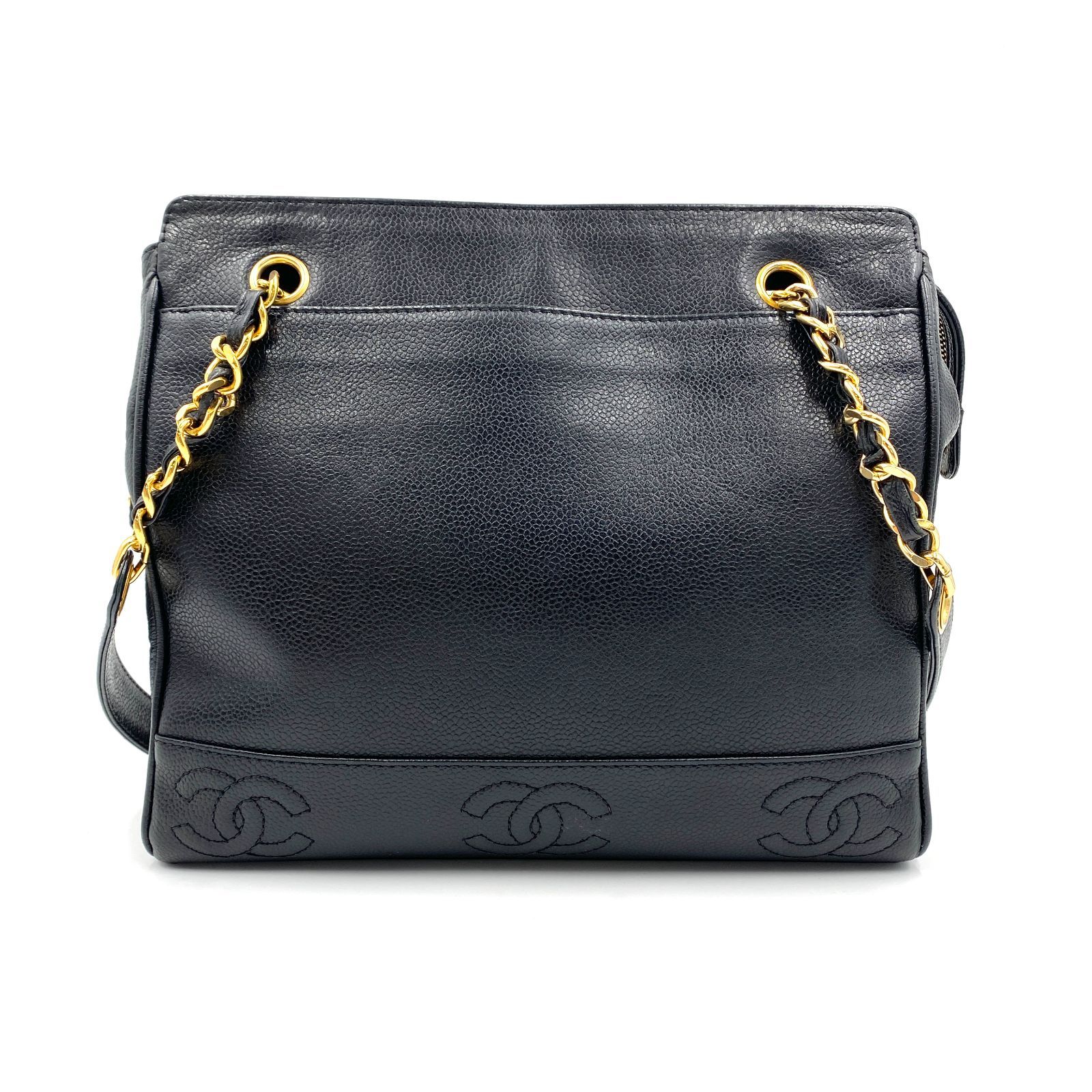 シャネル CHANEL トリプルココ キャビアスキン チェーン ショルダー 