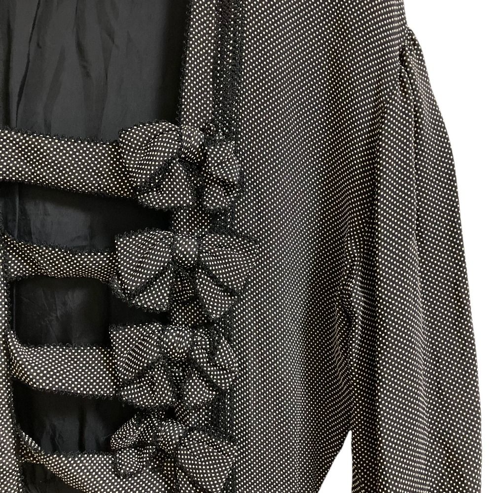 美品 KANEKO ISAO カネコイサオ リボン ドット ワンピース ブラック
