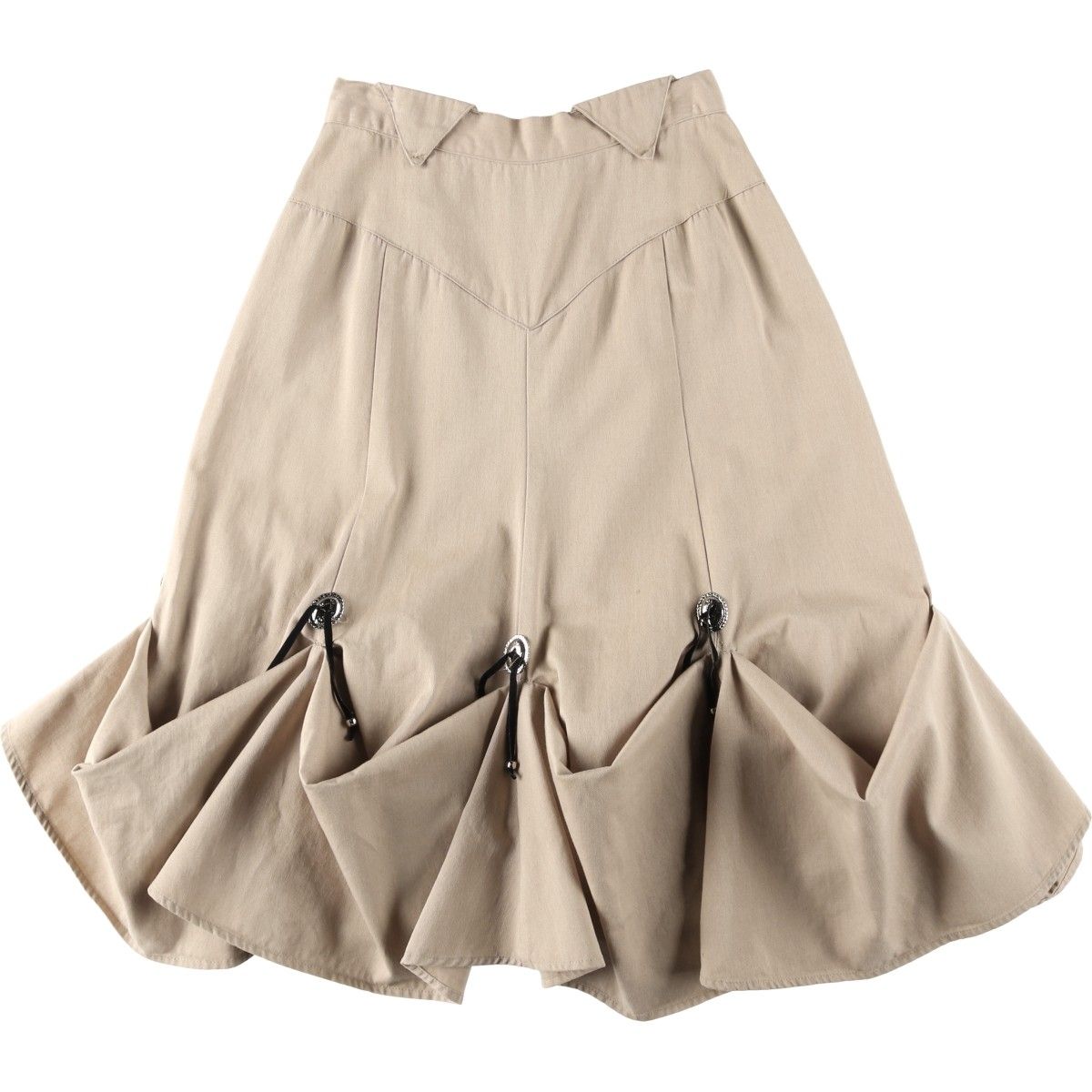 古着 ~90年代 Circle T By Marilyn Lenox パフヘム チノ コットン ハーフ丈 Aラインスカート USA製 レディースM相当/eaa569828