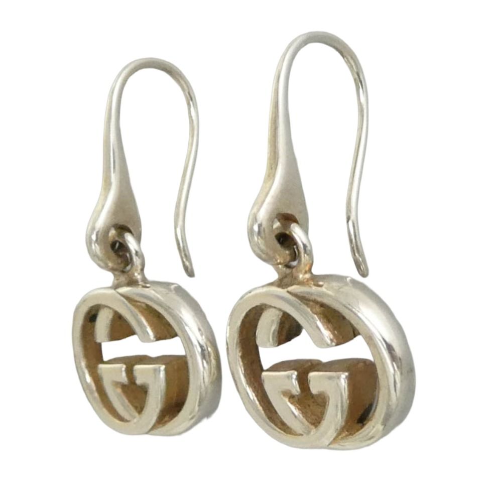 GUCCI グッチ インターロッキングG フック ピアス シルバー系【中古