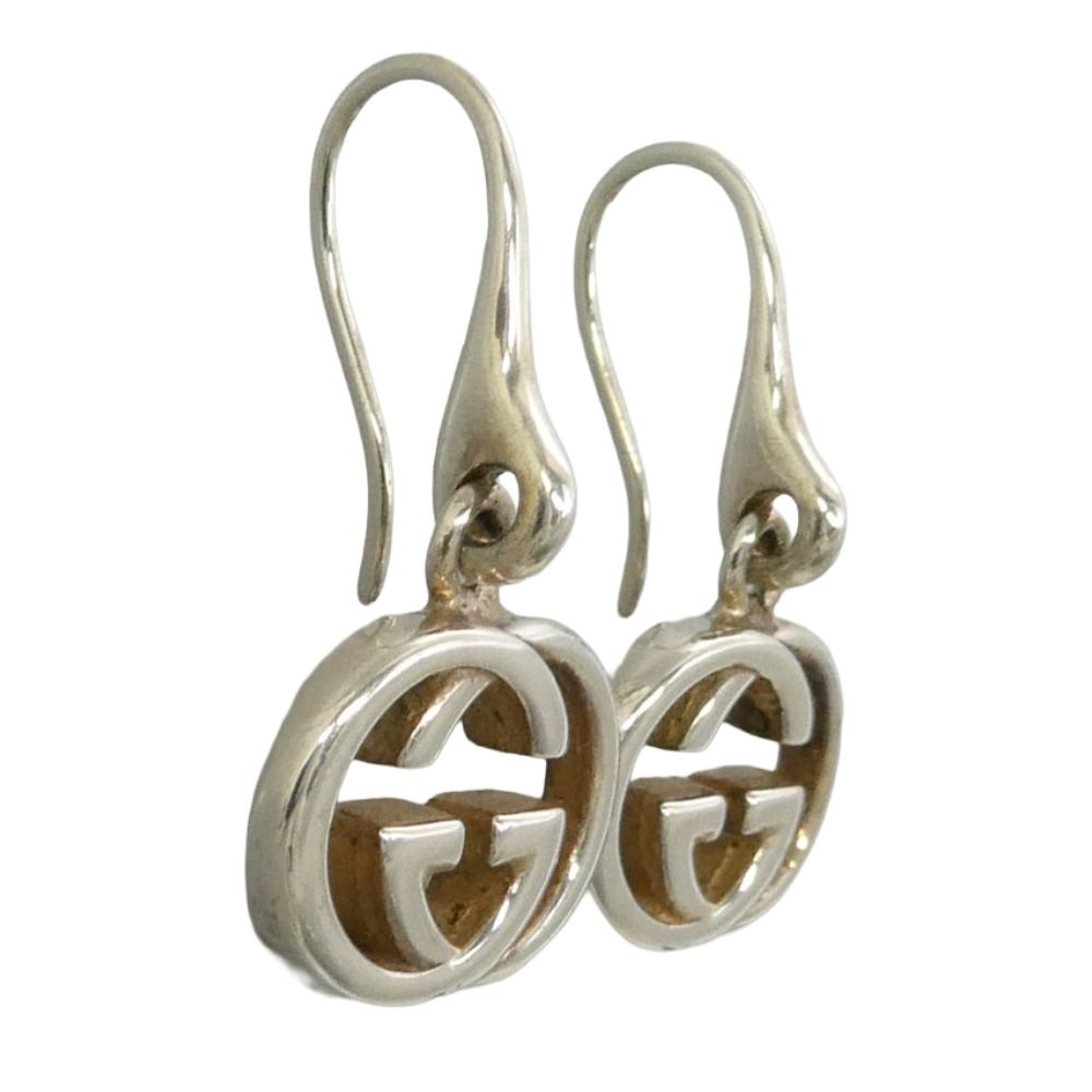 GUCCI グッチ インターロッキングG フック ピアス シルバー系【中古
