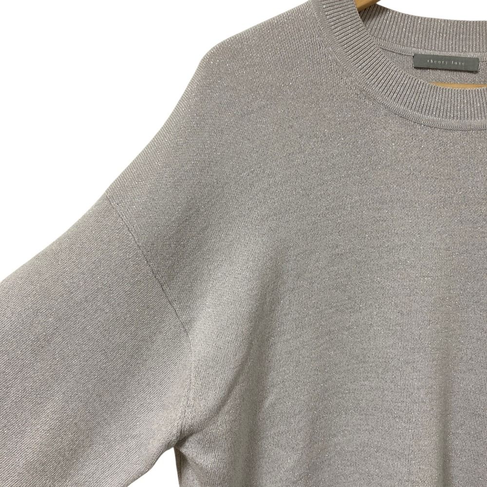 美品 25SS theory luxe セオリーリュクス LUREX KNIT ラメ コットン