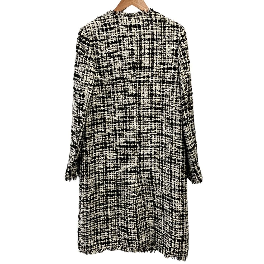 美品 Theory luxe セオリーリュクス GLOW TWEED WAG ノーカラーコート
