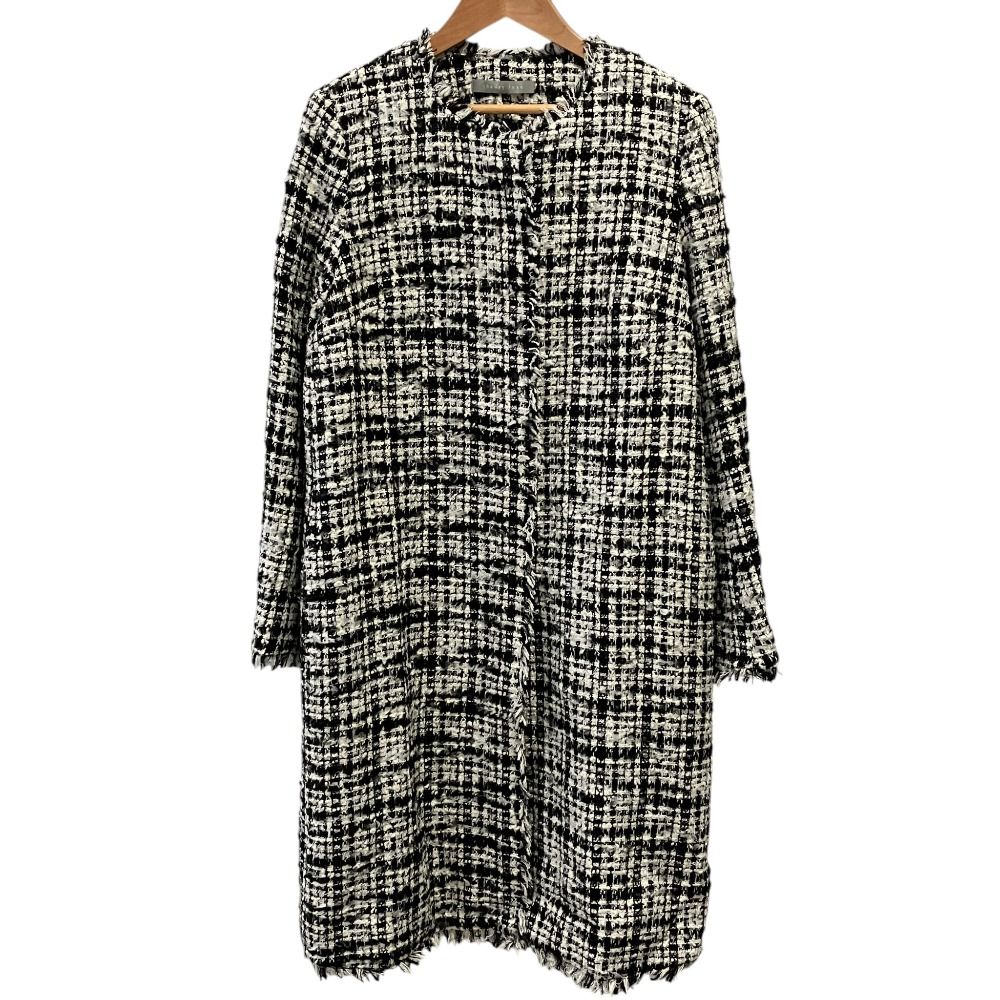 Theory luxe - theory luxe チェック ノーカラーコート 38 美品 Theory luxe セオリーリュクス GLOW TWEED WAG ノーカラーコート