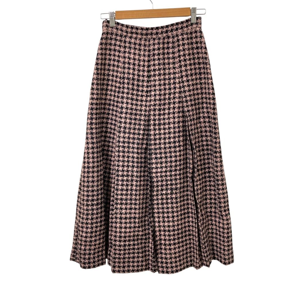 良品 GUCCI グッチ ツイード ロングスカート 664422 サイズ38 ピンク