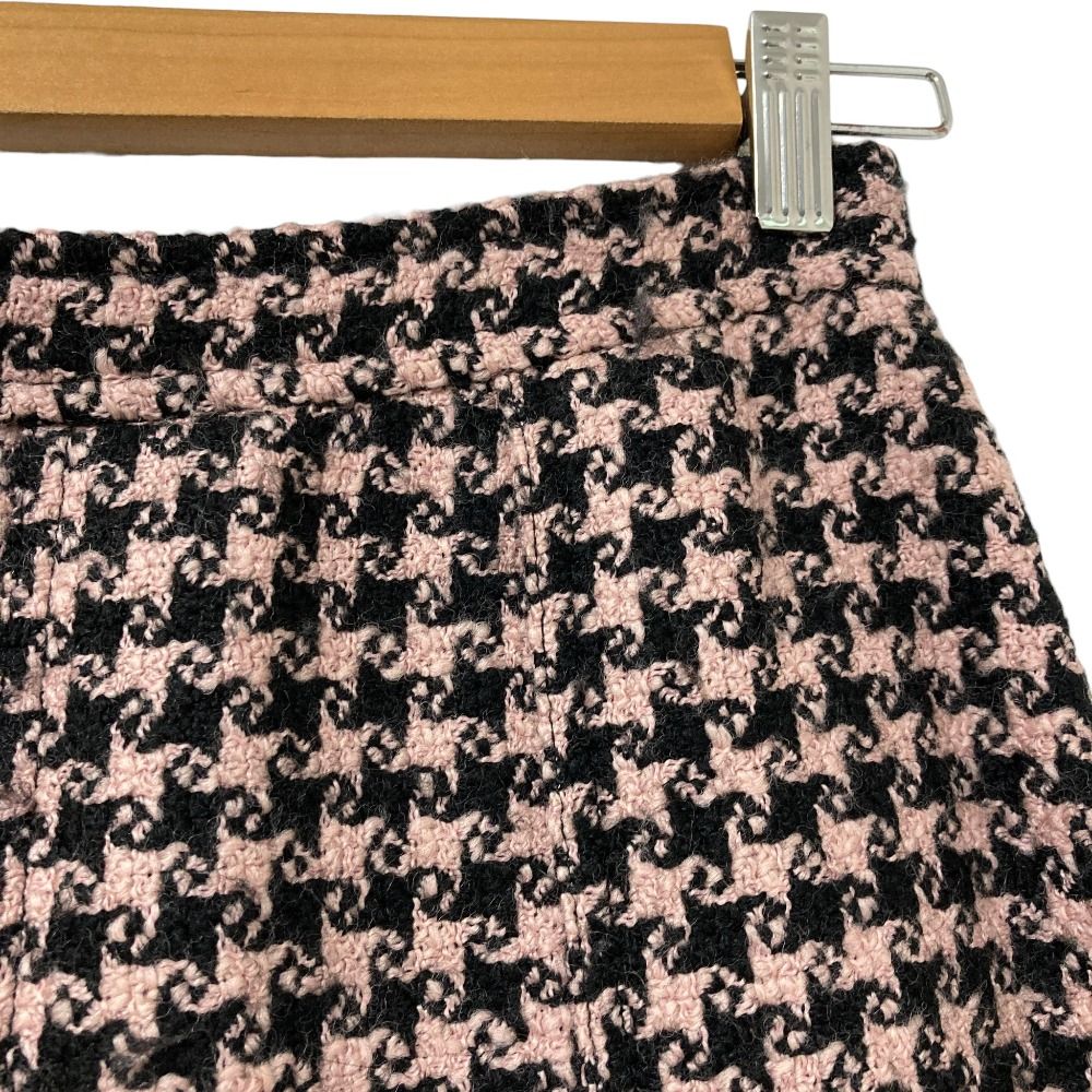 良品 GUCCI グッチ ツイード ロングスカート 664422 サイズ38 ピンク