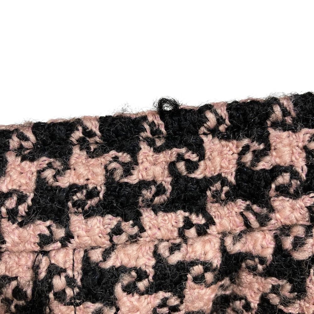 良品 GUCCI グッチ ツイード ロングスカート 664422 サイズ38 ピンク